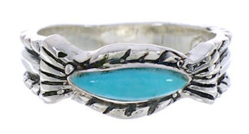 Turquoise Authentic Sterling Silver Jewelry Ring Size 8-3/4 WX34959